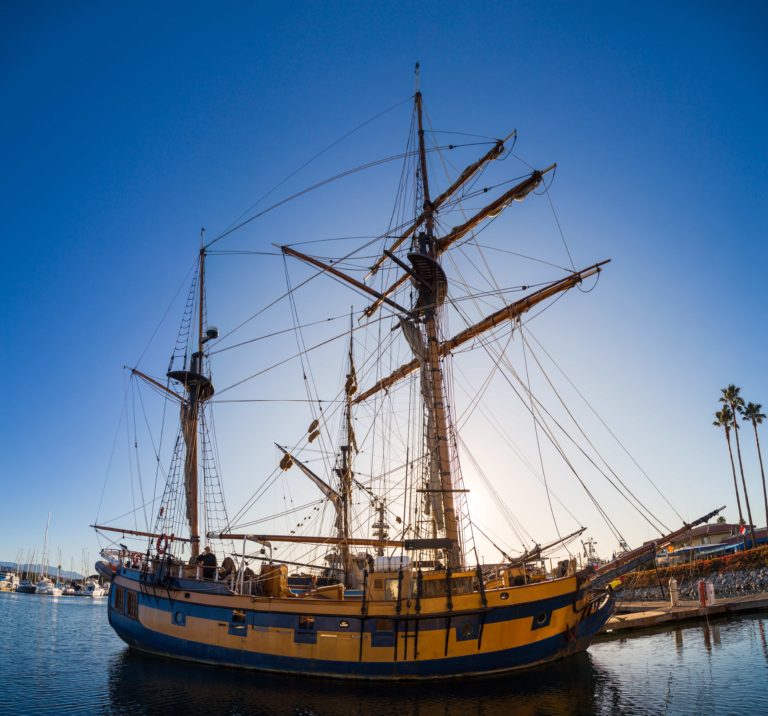 Tall ships in the Ventura Harbor
