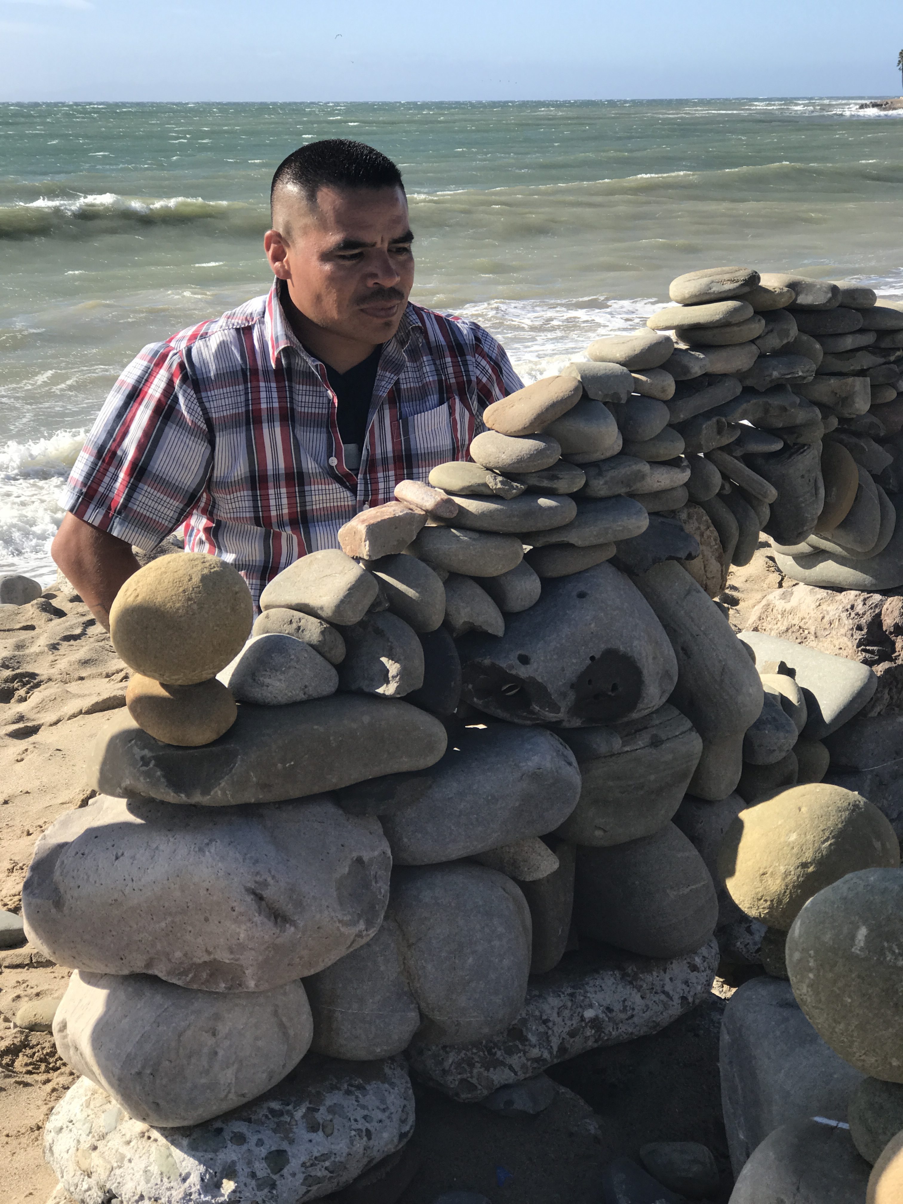 My name is Juan Manuel and I'm the man behind the stone art on Ventura beaches My name is Juan Manuel and I'm the man behind the stone art on Ventura beaches