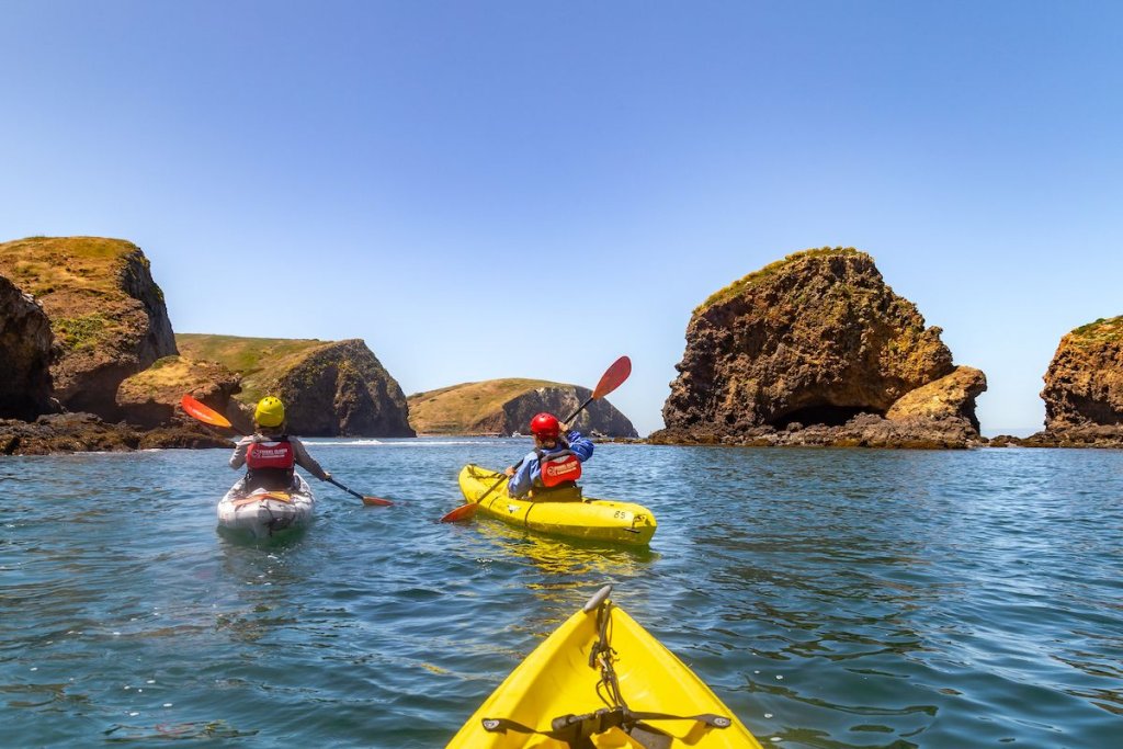 Outdoor Activities in Ventura County: Ways to Get Active Hiking, Biking, and Swimming kayaking at channel islands