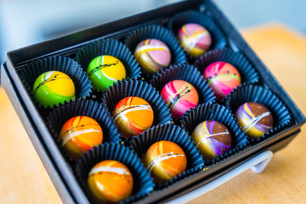 The Ultimate Guide to Vegan and Vegetarian Restaurants in Ventura Vegan friendly chocolates are sold Voto Chocolates and confections ranging from passionfruit, hazelnut, and red wine