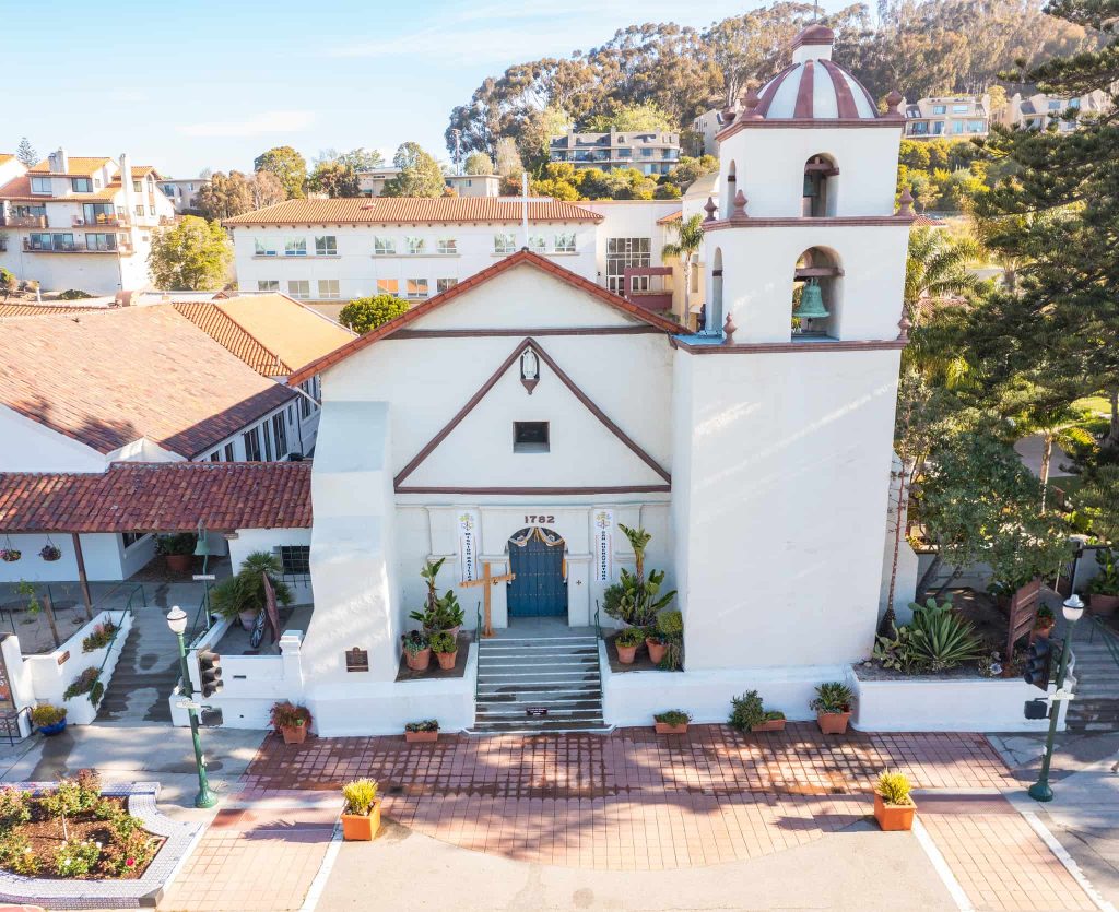 Discovering the Best Things to Do Near the Ventura County Fairgrounds San Buenaventura Mission drone photo Ventura