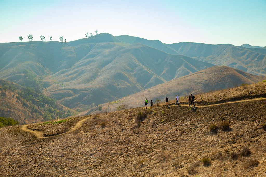 Six Things to Know About Ventura’s Harmon Canyon Preserve Group hiking down harmon canyon