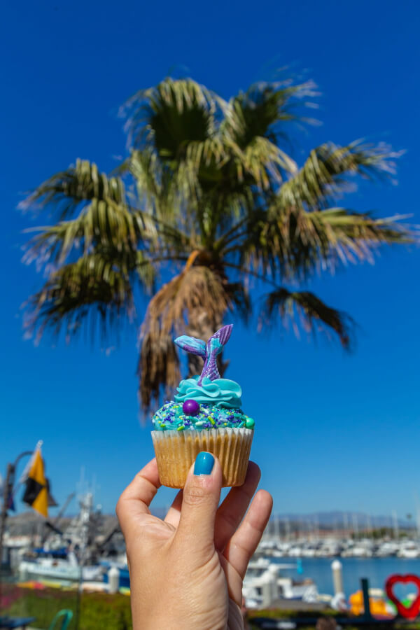 Fun Things to do with Kids in Ventura sugar lab bakery blue cupcake
