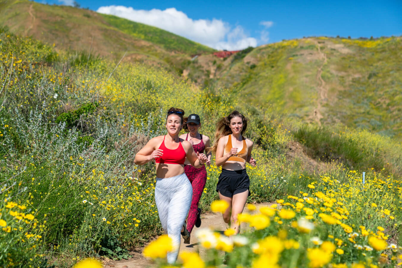 Outdoor Activities in Ventura County: Ways to Get Active Hiking, Biking, and Swimming girls running in trail