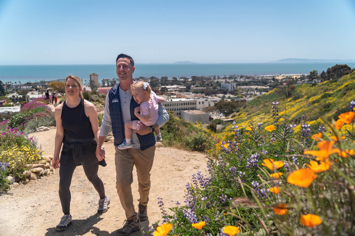 Top 10 Instagrammable Spots in Ventura A family at Ventura Botanical Gardens during the spring, a great picturesque spot in Ventura