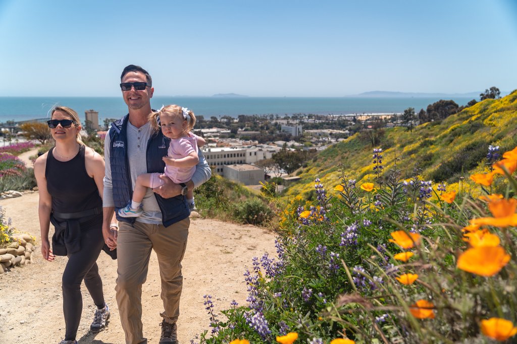 7 Reasons Why You Should Visit Ventura in the Spring family walking at ventura botanical gardens
