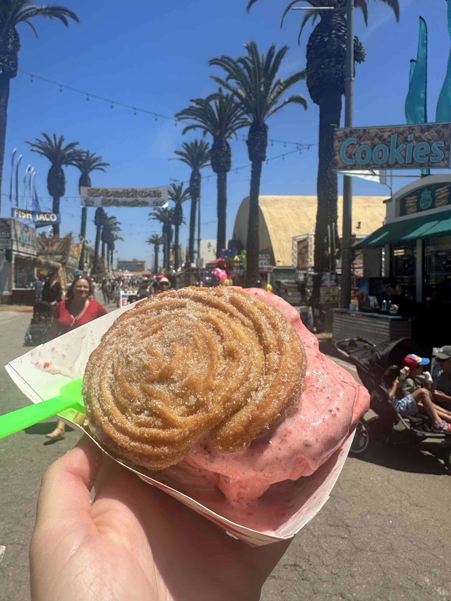 Top 10 Foods to Look for at the Ventura County Fair! churro ice cream sandwich, ventura county fair food