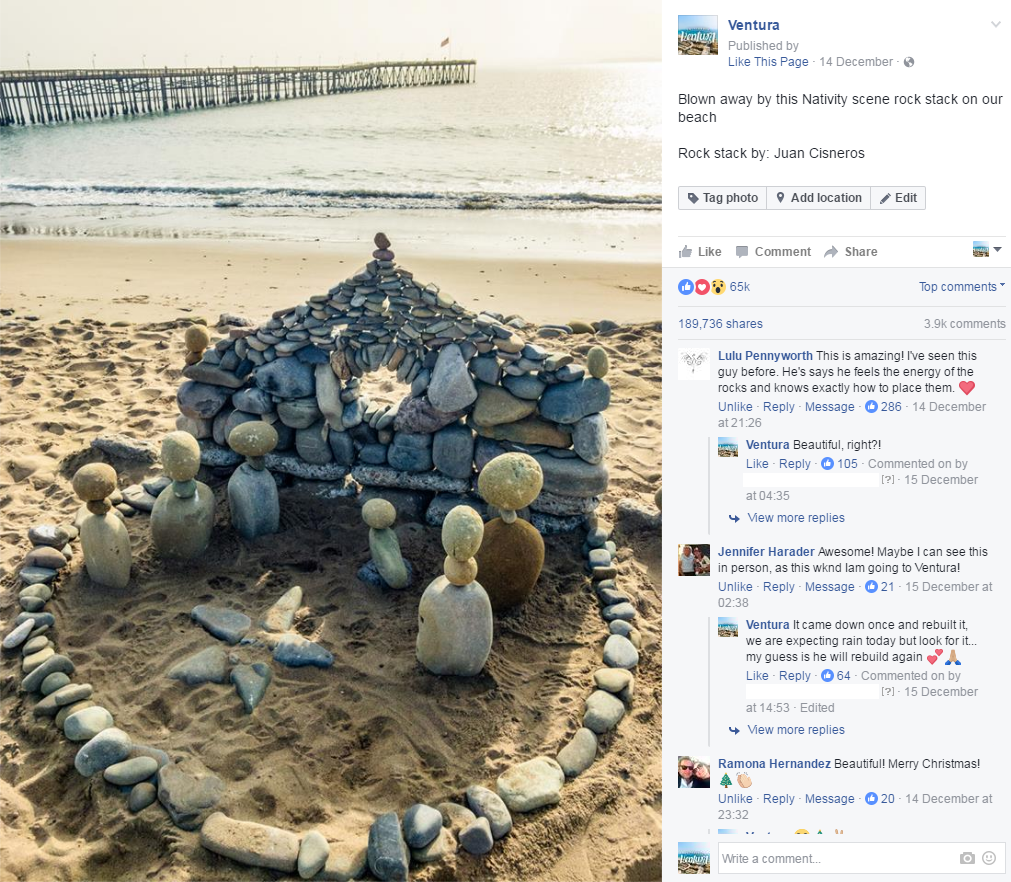My name is Juan Manuel and I'm the man behind the stone art on Ventura beaches My name is Juan Manuel and I'm the man behind the stone art on Ventura beaches
